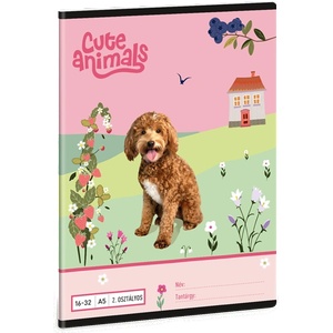 Ars Una Cute Animals Doggie 25 (5458) A5 16-32 Тетрадка за 2. клас 53594587 (53594587)