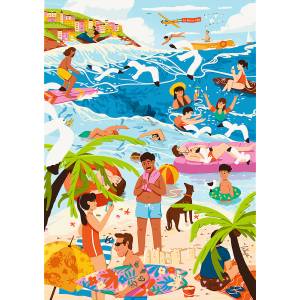 Trefl - Puzzle Premium The Art of Colour: In the Heat of the Holiday Season - 1 000 piese