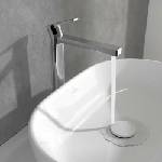 Villeroy & Boch Висок смесител за умивалник Villeroy&Boch Architectura, едноръкохватков, гланциран хром, с Push-Open клапан (TVW10300500061)