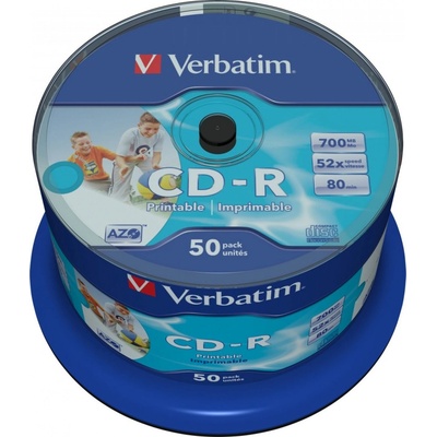Verbatim CD-R 700MB 52x, AZO, printable, spindle, 50ks (43438)