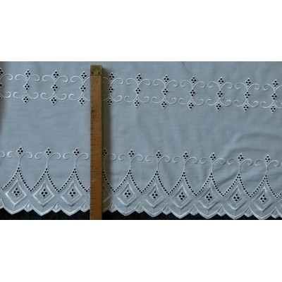 Záclona na vitrážku vyšívaná GARAM 60 cm
