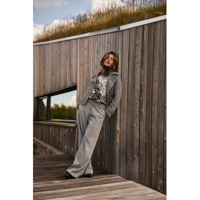 Moodo Късо черно-бяло палто Moodo Moodo | Cheren Byal | ЖЕНИ | XS