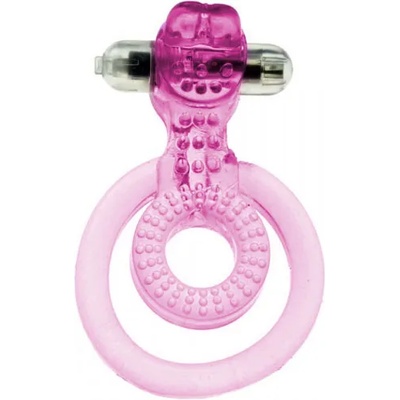 X Fun Вибриращ пенис ринг със сменяеми батерии "tongue style