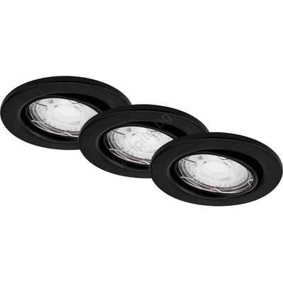 Briloner - К-кт 3x LED Лампа за вграждане в баня 1xGU10/5W/230V IP23 черен (BL1238)