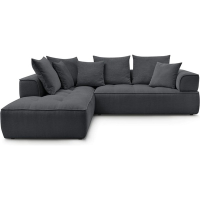 Bobochic Тъмносив шенилов ъглов диван (ляв ъгъл/L форма) Whesley - Bobochic Paris (105583)