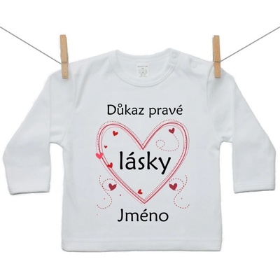 Boodyy tričko s dlouhým rukávem Důkaz pravé lásky