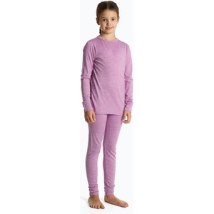 WOOLCANO Детски комплект термобельо WOOLCANO Merino 100% SET0683 purple