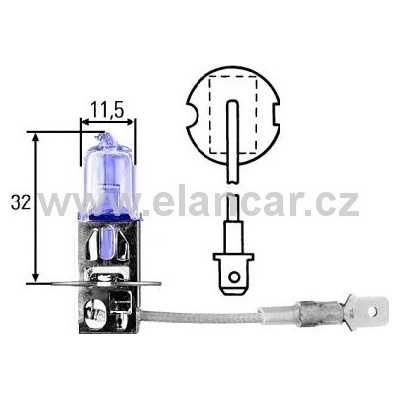 Tungsram modrá H3 12V 55W PK22s