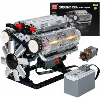 Mould King Benzínový Motor 8 Valcový V8 s Pohonom na batérie 552ks