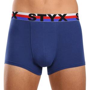 Styx Мъжки боксерки Styx спортен еластик тъмносини триколор Styx | Sin | МЪЖЕ | L