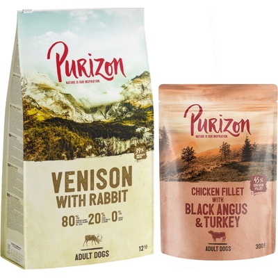Purizon Adult divina a králik bez obilnín 12 kg