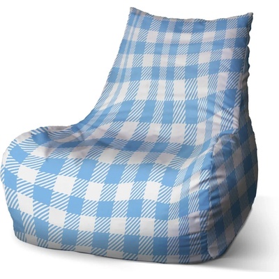 Sablio Sedací vak Bean Košilový vzor 100 x 90 x 45 cm