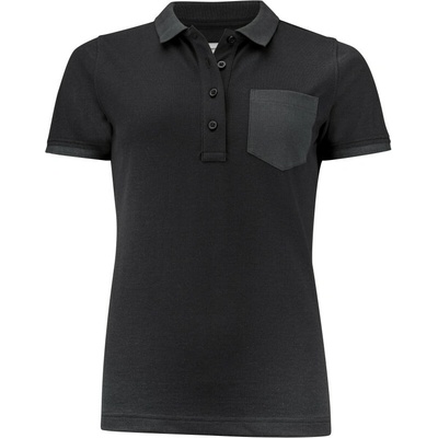James Harvest Polokošile Pinedale Polo Women těžká bavlna Two Tone krátký rukáv dámská COT62503900200 black Černá