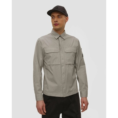 C.p. Company vrchná pánska košel'a Organic Gabardine Zipped Lens
