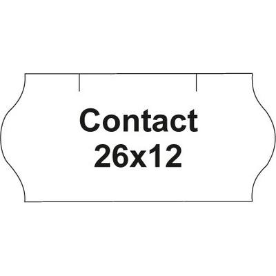 MOTEX Etikety CONTACT SATO 26 x 12 oblé 1500 etiket kotouček bílé 447374