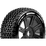 LOUISE RC Гуми за бъги 1/8 Louise RC B-PIRATE Buggy Tire Set Mounted Soft Black Spoke Wheels Hex 17mm LOUT3126SB (LOUT3126SB)