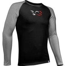 Nano Silver pánske tričko Combi dl.r. potlač RIDE čierna/sivá