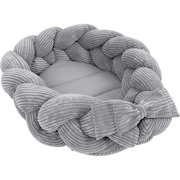 MeowBaby Сиво гнездо за бебе 47x70 cm - Meowbaby (MAMW1287)