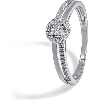 Blink-Blink Elegantný prsteň z bieleho zlata s diamantmi 1656BDA