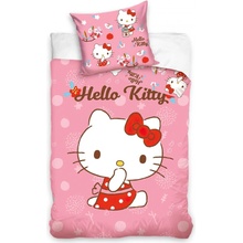 Carbotex povlečení Hello Kitty malá mlsalka růžové bavlna hladká 140x200 70x90