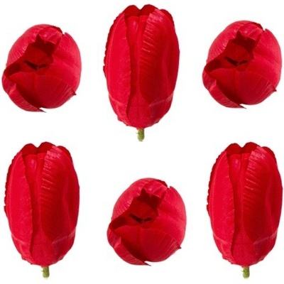 Umelý tulipán saténový červený 6 cm