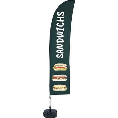 Jansen Display Beach Flag Budget Wind Complete Set Sandwiches French ECO, 1010 x 4305 mm