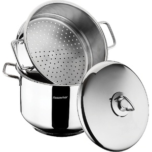 Haschever HR-Тенджера двойна за кус кус Ø26xh28cm 10L (1602.039/4KTCLK1026012) (0189162)