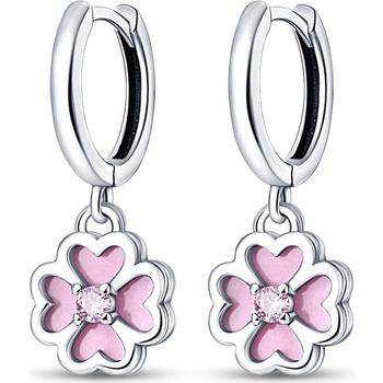 DELIS Сребърни обеци, jw511, модел цвете, родиево покритие (jw511)