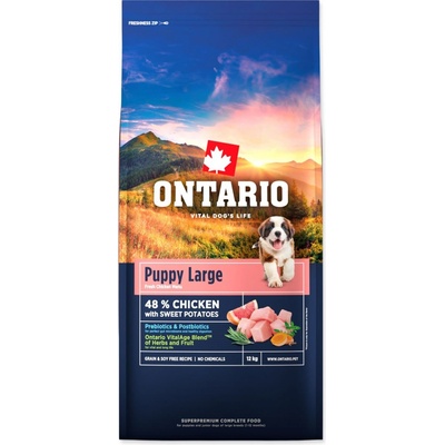 Ontario Puppy Large Chicken & Sweet Potatoes 12 kg