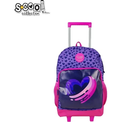 S-Cool Ученическа раница scool на колелца heart