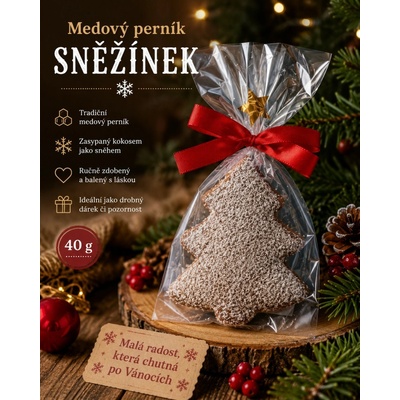 Meduňka pekařství perníkářství Medový perník Sněžínek 40 g