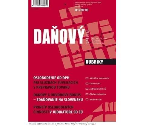 Daňový špeciál 1-2018