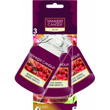 Yankee Candle Black Cherry papírová visačka 3 ks