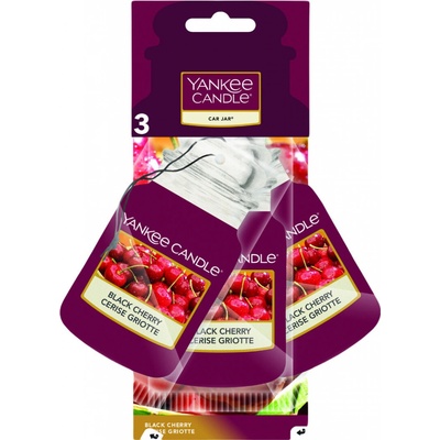 Yankee Candle Black Cherry papírová visačka 3 ks