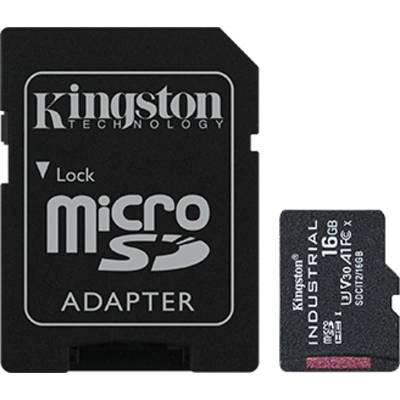 16GB microSDHC Kingston Industrial C10 A1 pSLC с адаптер (468243)