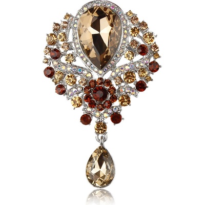 Miranda brož Crystal Water Drop 4B9225 Gold