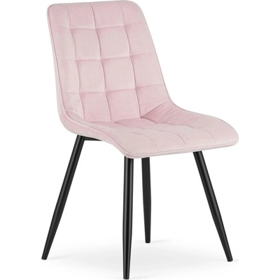Textilomanie Split velvet s černými nohami světle růžová