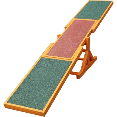 Wiltec houpačka pro psy 180 x 30 x 30 cm pro malé a velké psy pro psí sporty, např. trénink agility, ze dřeva, hravá podpora kondice