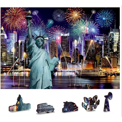 WOODEN CITY Dřevěné Noční New York 2v1 EKO 200 dílků