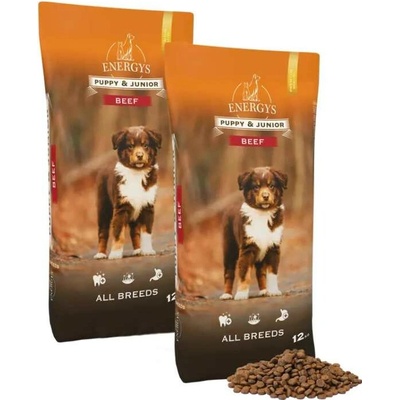 Energys Dog Premium Puppy & Junior All Breeds Beef 2 x 12 kg