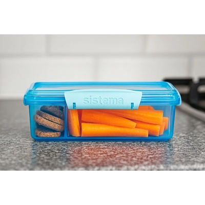 Sistema Lunch Krabička na desiatu s 2 oddelenými priehradkami modrá 975 ml