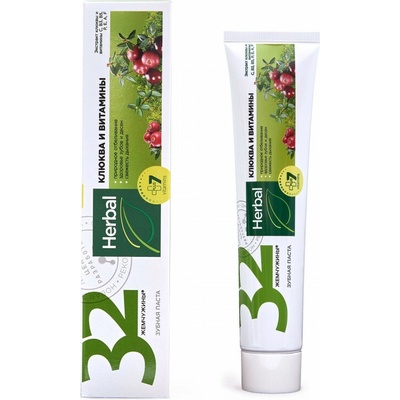 Modum 32 PEARLS Zubná pasta BIO Brusnice a vitamíny 100 g