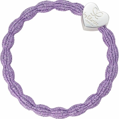 By Eloise London Metallic Silver Heart barva Lilac