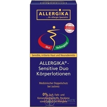 Allergika Sensitive Duo: tělové mléko Lipolotio Sensitive 200 ml + tělové mléko Hydrolotio Sensitive 200 ml dárková sada
