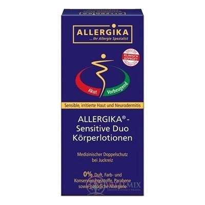 Allergika Sensitive Duo: tělové mléko Lipolotio Sensitive 200 ml + tělové mléko Hydrolotio Sensitive 200 ml dárková sada