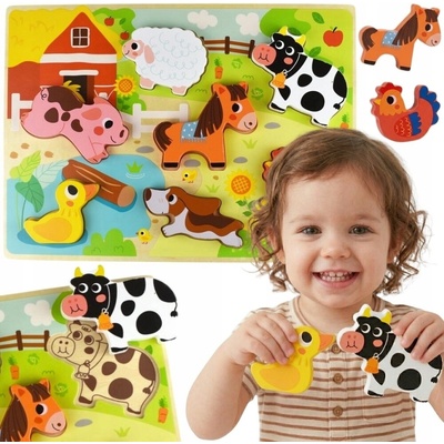 Tooky Toy Puzzle Zvířátka Farma