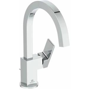 Ideal Standard Смесител за умивалник Ideal Standard Atelier Extra, въртящ се чучур с гланцов хром и изскачащ клапан (BD504AA)