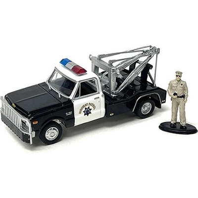 GreenLight Chevrolet C90 Dually Wrecker Kalifornská policie s figurkou 1:64
