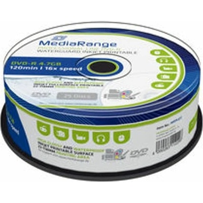 Оптичен носител DVD-R, 4.7Gb, MediaRange MRPL612, 16x, 25бр (MRPL612)