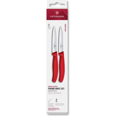 Victorinox Комплект ножове SWISS CLASSIC 10 cm, комплект 2 бр. , червен, пластмаса, Victorinox (VN677912C1)